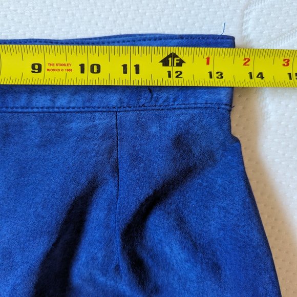 Vintage Danier Suede leather jacket Skirt 2-PC Suit Set, Cobalt Blue , Size S - Picture 10 of 15